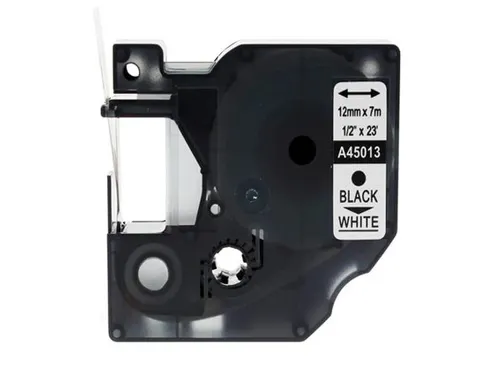 Labeltape Dymo Compatible 45013 D1 12mmx7m Zwart Op Wit