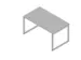 bureau,HxBxD 730x1400x800mm,blad grijs,sledeframe aluminium