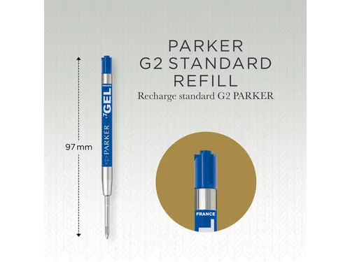 Gelschrijvervulling Parker Quink medium blauw blister à 1 stuk