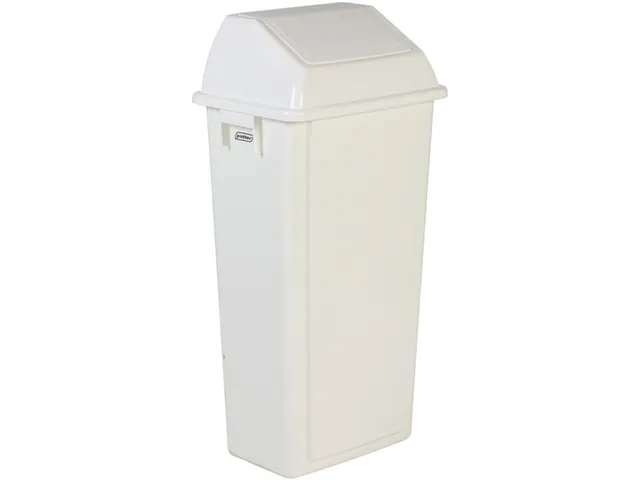afvalbak,80l,HxBxD 917x460x333mm,wandmontage,romp PP wit