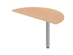 aanbouwtafel,i.h.v.,HxBxD 720-840x1200x600mm,halfrond,NE-esdoorn
