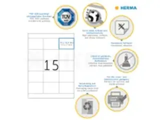 OUTLET HERMA 4618 Premium etiketten A4 70x50,8mm Wit 3000 stuks - 2
