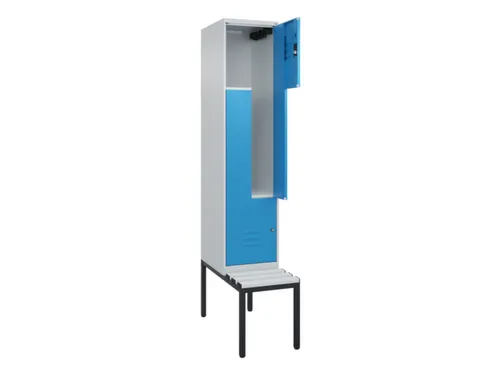 Z-garderobekast,HxBxD 2120x400x815mm,2vak,vak B 400mm,cil.-slot