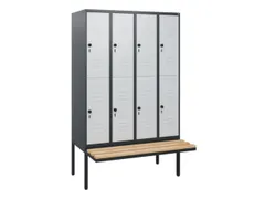 Dubbeldekse dekenkist,HxBxD 1950x1200x815mm,4x2vak.,vak B 300mm