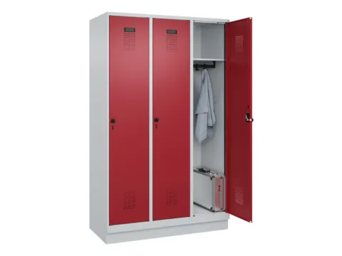 locker,HxBxD 1950x1200x500mm,3vak,vak B 400mm,draaigrendel,sokkel