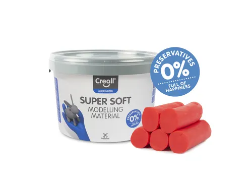 Klei Creall supersoft rood 1750gram