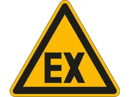Waarschuwingsbord,Waarschuwing: Explosiegevaarlijke Atmosferen,Sticker