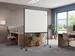 Verrijdbaar Whiteboard Workboard 120x150cm Emaille zwart profiel