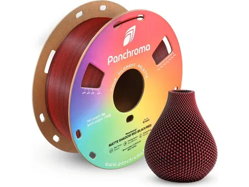 PLA Dual Matte 1,75mm zwart-rood 1kg Panchroma 3D Filament
