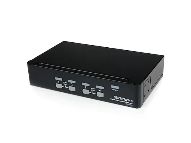 4-poort Professionele VGA USB KVM-Switch met Hub