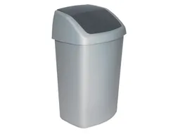 Afvalbak Curver Swing 50 liter zilver