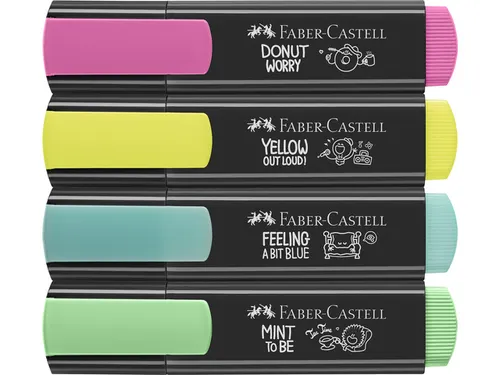 Markeerstiften Faber-Castell 46 Graffiti 4 stuks in karton etui