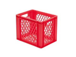 Euronorm-stapelbak 29l 320x400x300mm Wanden/bodem Opengewerkt Rood - 1
