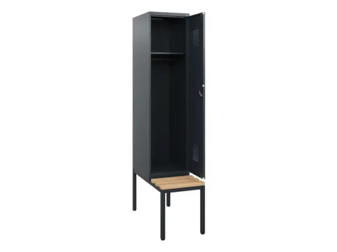 locker met bank,HxBxD 1950x400x815mm,1vak,vak B 400mm,cilinderslot