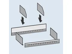 Verdeelschotten,HxBxD 110-200x1000x400mm,staal verzinkt