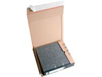 Ordner-verzend-box met zelfklevende sluiting, bruin