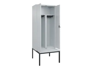 PBM-locker met bank,HxBxD 2120x800x815mm,2vak,vak B 400mm,draaigrendel - 2