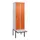 locker met bank,HxBxD 2120x600x815mm,2vak,vak B 300mm,draaigrendel