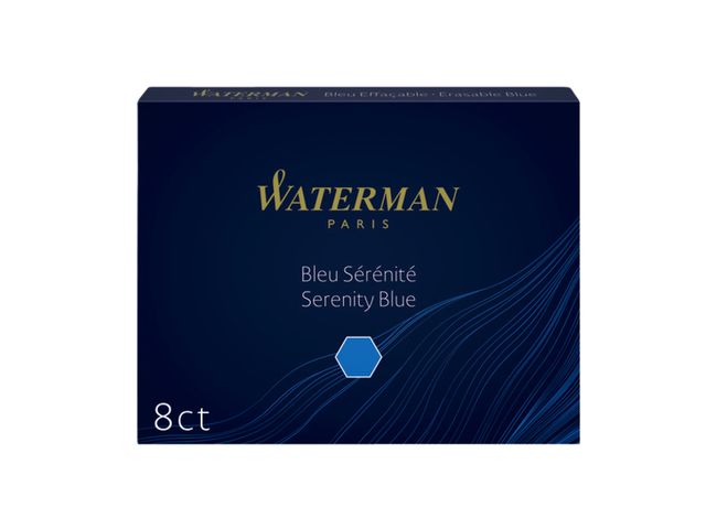 Inktpatroon Waterman lang Florida Blauw 8 stuks | VulpennenShop.nl
