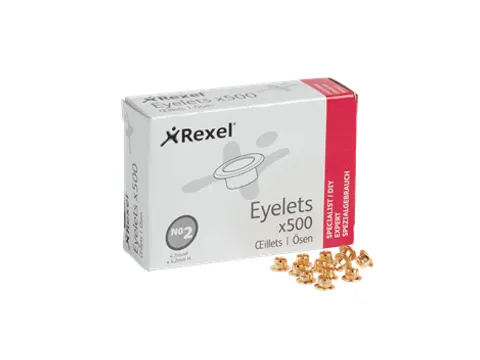 Rexel Eyelets Velos ringen Nr. 2 Koper 4.2mm
