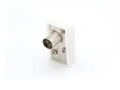 Haakse TV-Plug 9.5mm/2.3mm - Vrouwelijk - WIT