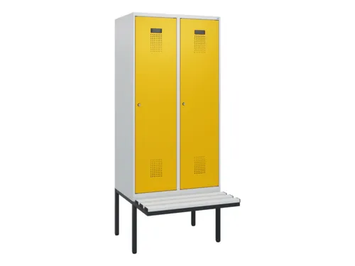 locker met bank,HxBxD 1950x800x815mm,2vak,vak B 400mm,cilinderslot