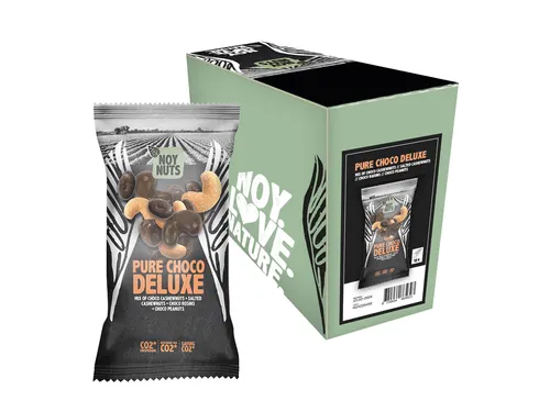 Cashewnoten NoyNuts pure choco deluxe mix zak 45 gram