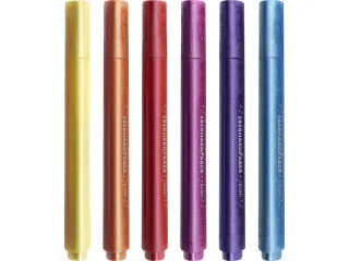 Viltstiften EFA Jumbo 2mm 6 glitter kleuren in kunststof etui - 7