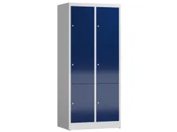 Lockerkast 1800x800x500mm 2x3 vakken cilinderslot, sokkel, RAL5010