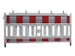 Euro2-afzethek,HxL 1000x2000mm,kunststof,wit/rood