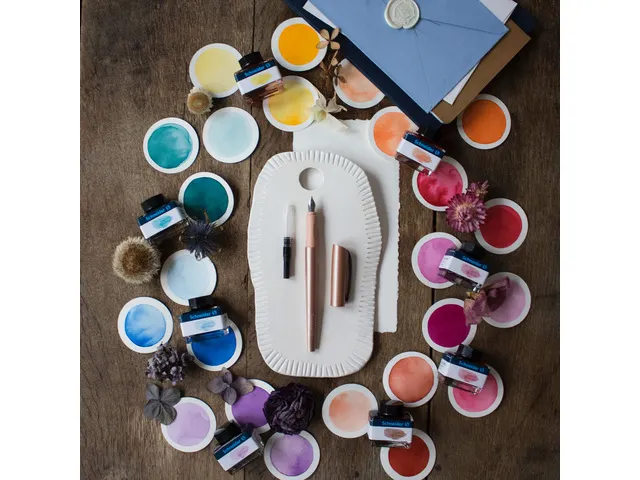 Inktpotje Schneider 15ml pastel Bermuda blauw voor vulpen en rollerbal