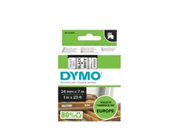 Labeltape Dymo 53713 D1 S720930 24mmx7m zwart op wit