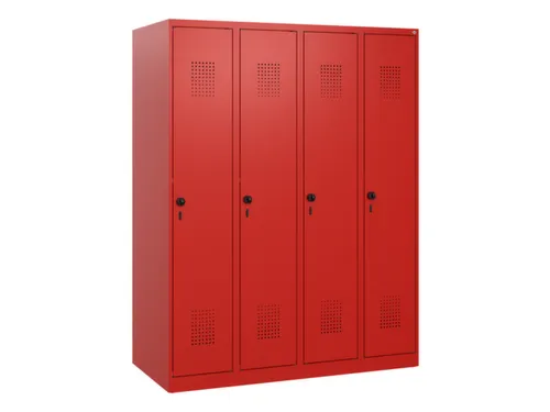 schoollocker,HxBxD 1530x1200x500mm,4vak,vak B 300mm,draaigrendel