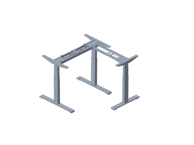 Dextro Plus L-onderstel hoekbureau elektrisch Zit-Sta 120-180 Wit V2