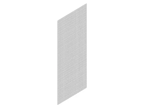 zijwand,v. inhaakstelling,HxD 2000x500mm,verzinkt,rooster,MW 50x50mm
