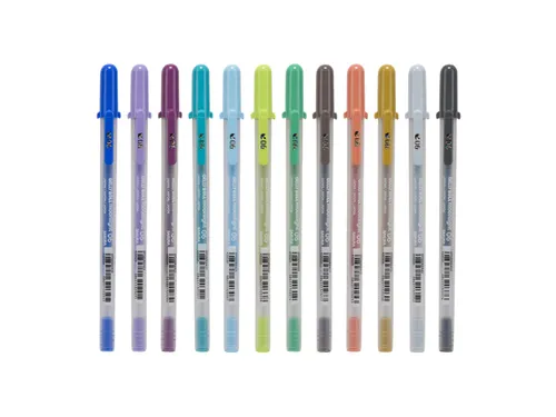 Gelschrijver Sakura Gelly Roll Moonlight fluorescent set à 12 kleuren