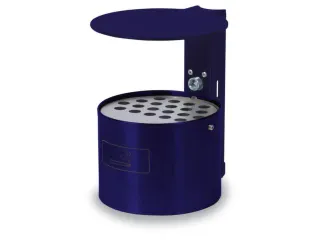 Asbak 4 liter 290x200mm Wandmontage Rond Overkapping Blauw - 1