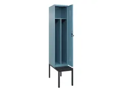 locker met bank,voor scheiding van kleding,HxBxD 2120x400x815mm,1vak