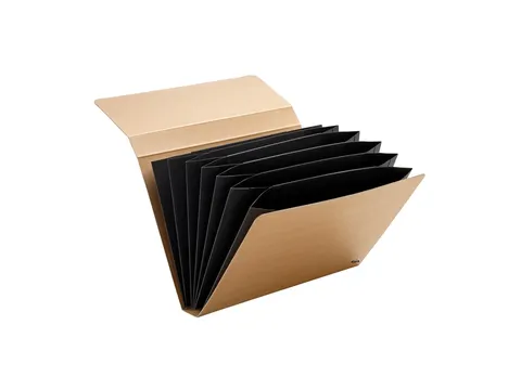 Sorteermap Multo Kraft Line A4 7 vaks bruin karton