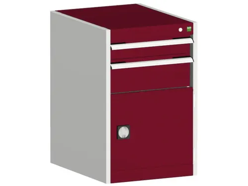 ladekast HxBxD 800x525x525mm 2laden RAL7035 front RAL3004