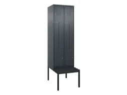 Z-garderobekast,HxBxD 2120x600x815mm,2vak,vak B 300mm,cil.-slot