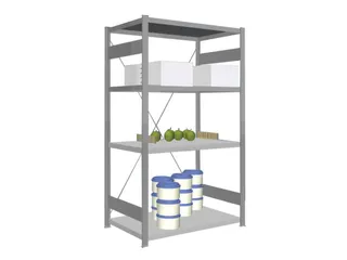 Rvs Inhaakstelling Basis 1750x1060x635mm 4legborden Vaklast 200kg - 1