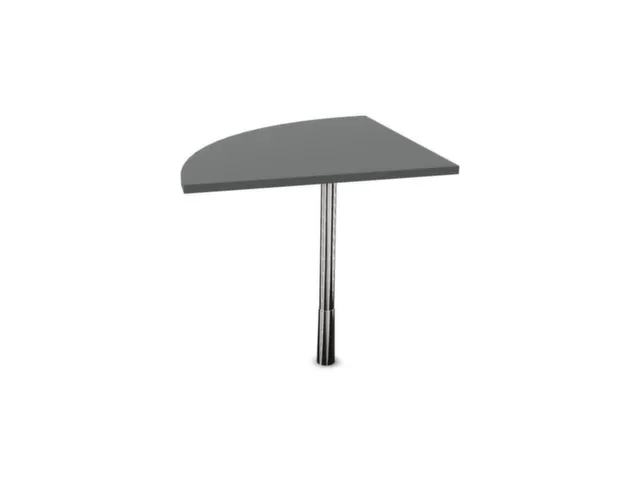 angle de liaison,90 °,HxlxP 720-840x800x800mm,rond,MS-gris foncé