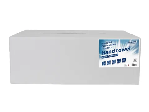 Handdoek Cleaninq I-vouw 2-laags 206x240mm 25x150 stuks wit