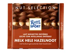 Chocolade Ritter Sport melk-hele hazelnoot 100gr