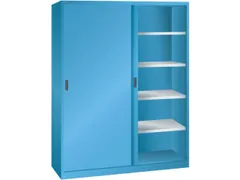 schuifdeurkast 1950x1500x580mm 8xStalen bodem scheidingswand RAL5012