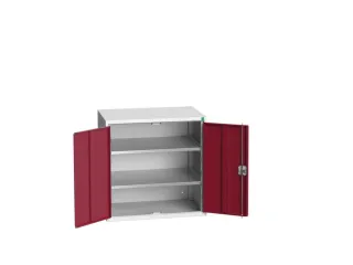 universele kast,HxBxD 800x800x550mm,2xStalen bodem,draaigrendelslot - 1