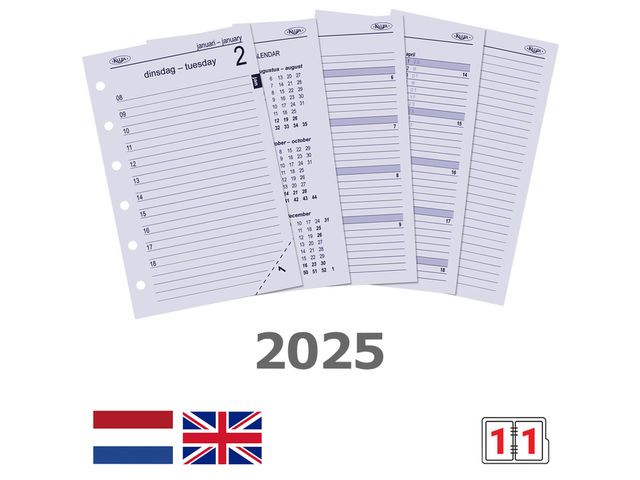 ordre du jour annuel 2024, Agenda spirale 2024, 7 jours pour 2 pages, Agenda annuel