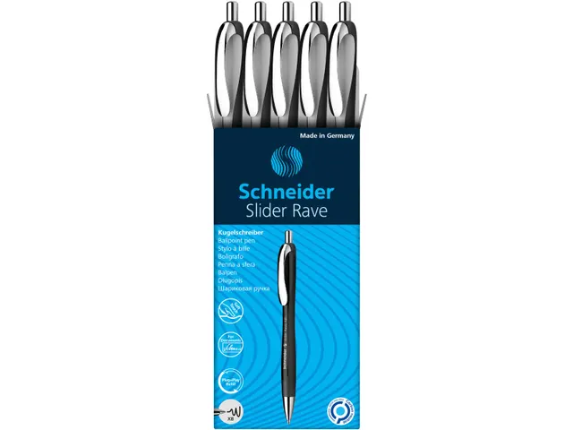Balpen Slider Rave XB wit/zwart