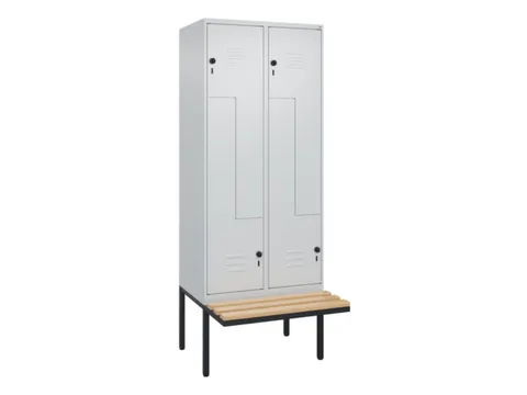 Z-garderobekast,HxBxD 2120x800x815mm,4vak,vak B 400mm,draaigrendel